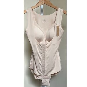 Shapellx Beige Cream Touch 3 In 1 Shaping Tank Brief Bodysuit Strong Support